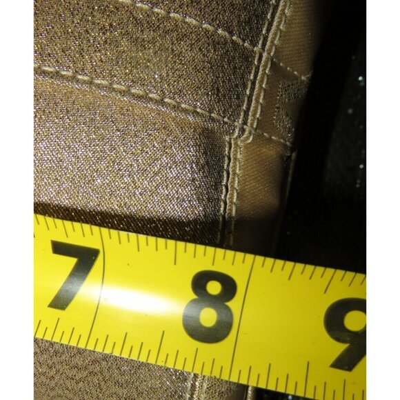 Coach 2008 Cursive Creed Shimmer Gold Studs Swingpack Crossbody Limited Edition - Picture 9 of 14